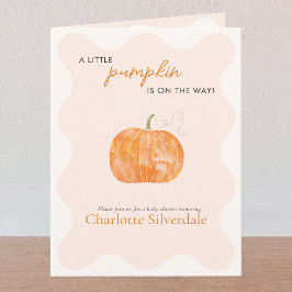 Little Pumpkin Autumn Fall Baby Shower Inbjudan