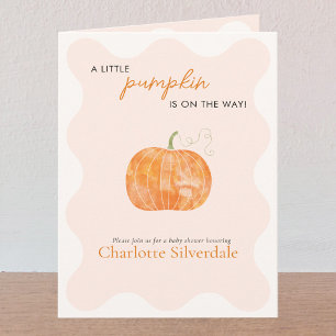 Little Pumpkin Autumn Fall Baby Shower Inbjudan