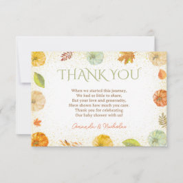 Little Pumpkin Autumn Fall Baby Shower Tack Kort