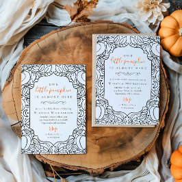 Little Pumpkin Autumn Fall Halloween Baby Shower Inbjudningar