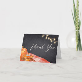 Little Pumpkin Autumn Picnic Baby Shower Tack Kort