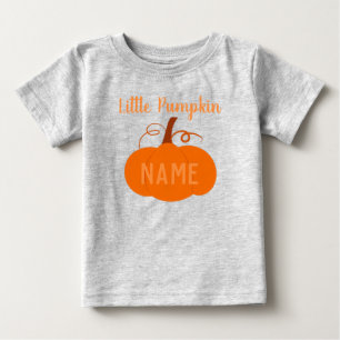"Little Pumpkin" Baby Namn Fall T Shirt