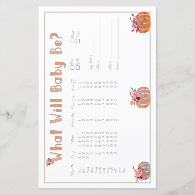 Little Pumpkin Baby Predictor (Framsida)