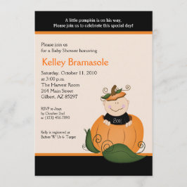 Little Pumpkin Baby Shower 5x7-inbjudan Inbjudningar