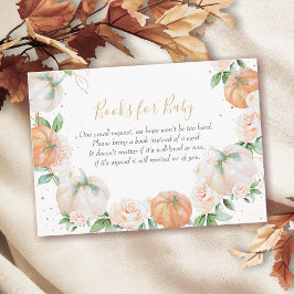 Little Pumpkin Baby Shower Bokar för Baby Tilläggskort