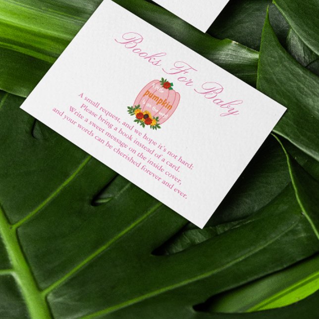 Little Pumpkin Baby Shower Bokar för Baby Tilläggskort (Skapare uppladdad)