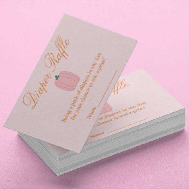 Little Pumpkin Baby Shower Diaper Raffle Tilläggskort (Skapare uppladdad)