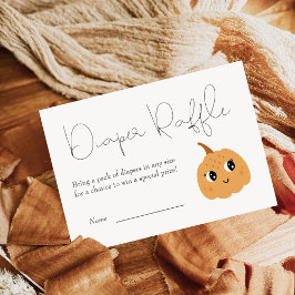 Little Pumpkin Baby Shower Diaper Raffle Tilläggskort