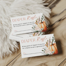 Little Pumpkin Baby Shower Diaper Raffle Tilläggskort