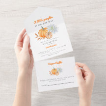 Little Pumpkin Baby Shower Elegant Simple Modern