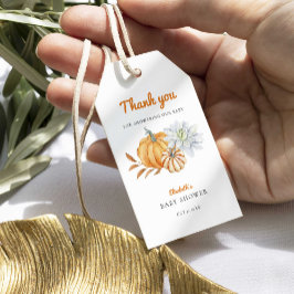 Little Pumpkin Baby Shower Elegant Simple Modern I Presentetikett