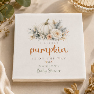 Little Pumpkin Baby Shower Fall Pappersservett