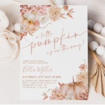 Little Pumpkin Baby Shower Fall Rosa Blommigt