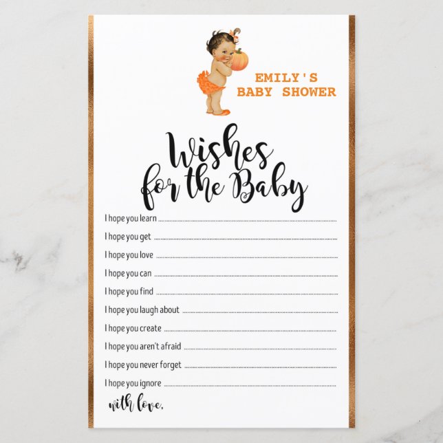 Little Pumpkin Baby Shower Game PRINTED (Framsida)