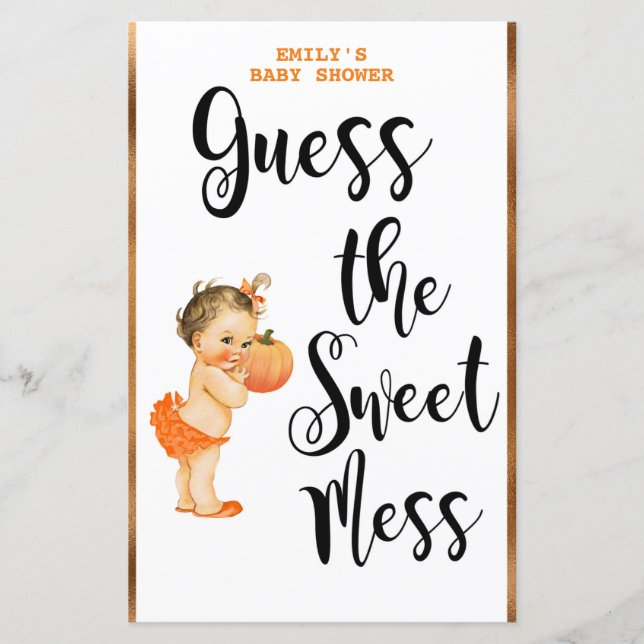 Little Pumpkin Baby Shower Game PRINTED (Framsida)