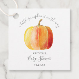Little Pumpkin Baby Shower Gåvor Etiketter