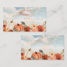 Little Pumpkin Baby Shower Gissa hur många Kisses  Tilläggskort