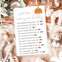Little Pumpkin Baby Shower "Gissa WHO Game" Game