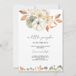 Little Pumpkin Baby Shower-inbjudan, Fall Inbjudningar