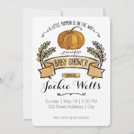 Little Pumpkin Baby Shower Inbjudningar