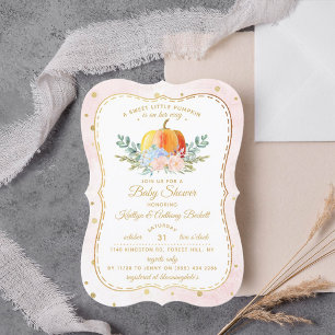Little Pumpkin Baby Shower Inbjudningar