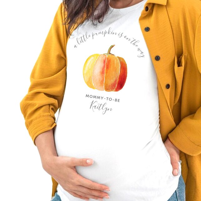 Little Pumpkin Baby Shower Mamma to be T Shirt (Skapare uppladdad)