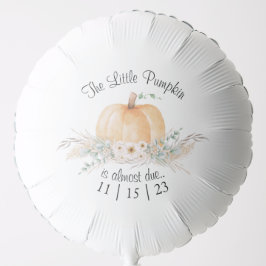 Little Pumpkin Baby Shower Mylar Balloon