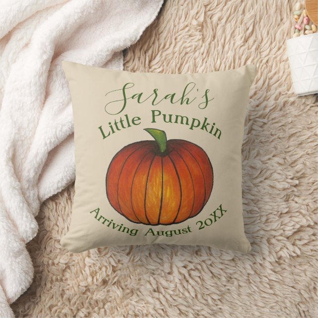 Little Pumpkin Baby Shower New Arrival Autumn Fall Kudde (Filt)