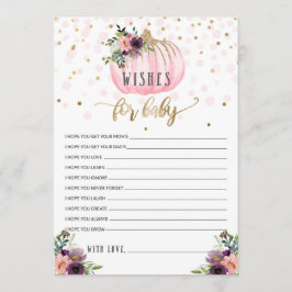 Little Pumpkin Baby Shower Önskemål för Baby Rådkort