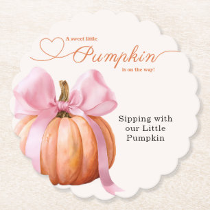 Little Pumpkin Baby Shower Ribbon - Romantic Salem Underlägg Papper