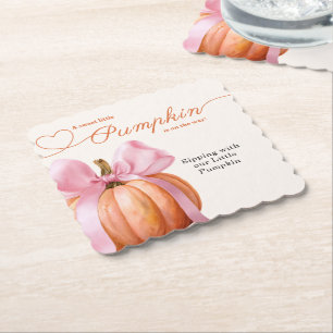 Little Pumpkin Baby Shower Ribbon - Romantic Salem Underlägg Papper