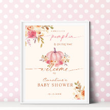 Little Pumpkin Baby Shower Rosa Girl