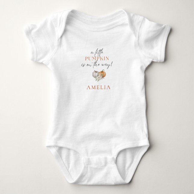 Little Pumpkin Baby Shower T Shirt (Framsida)