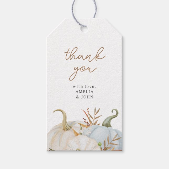 Little Pumpkin Baby Shower Tack Gift-Märkre Presentetikett (Framsidan)