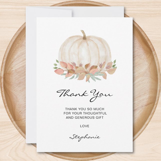 Little Pumpkin Baby Shower Tack Kort (Skapare uppladdad)