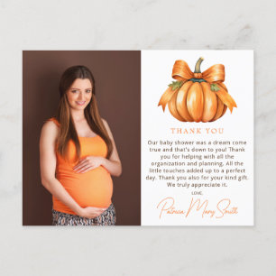 Little Pumpkin Baby Shower Tack Vykort