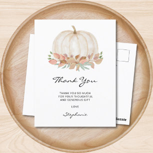 Little Pumpkin Baby Shower Tack Vykort