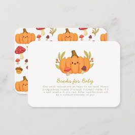 Little Pumpkin BabyShower Bokar för Baby Tilläggskort