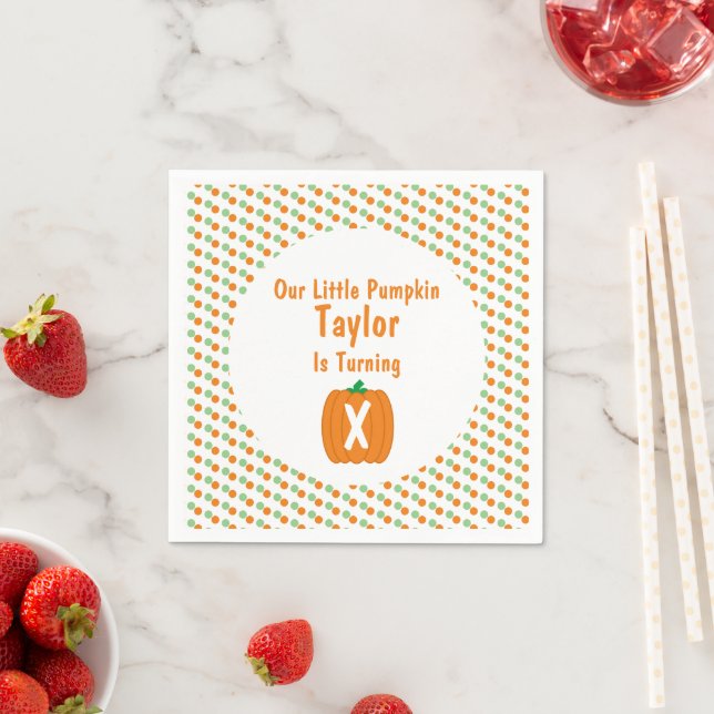 Little Pumpkin Birthday Pappersservett (Insitu)