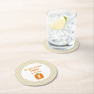 Little Pumpkin Birthday Underlägg Papper Rund