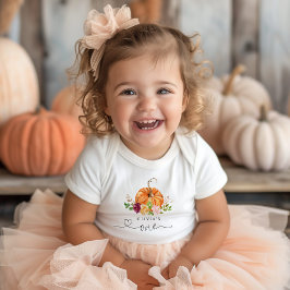 Little pumpkin blommigt 1:a födelsedag t shirt
