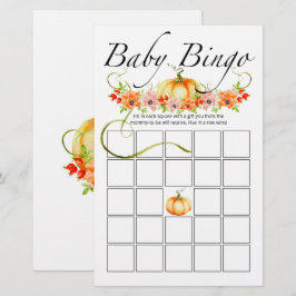 Little pumpkin blommigt baby bingo-spel