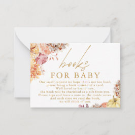 Little Pumpkin Blommigt Baby Shower Bokar för Baby Anteckningskort