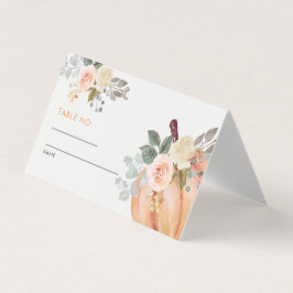 Little Pumpkin Blommigt Baby Shower Bordsnummer Kort