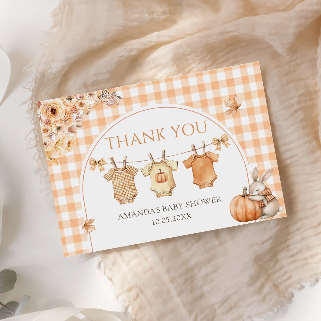 Little Pumpkin Blommigt Baby Shower Tack för korte (Skapare uppladdad)