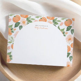 Little Pumpkin Blommigt Baby Shower - tackkort Tack Kort