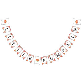 Little Pumpkin Blommigt Baby Shower Vimplar