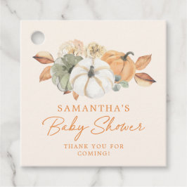 Little Pumpkin Blommigt Boho Baby Shower Tack Gåvor Etiketter