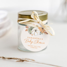 Little Pumpkin Blommigt Boho Baby Shower Tack Gåvor Etiketter