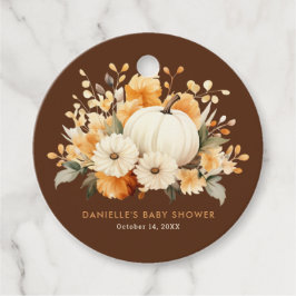 Little Pumpkin Blommigt Boho Botanical Baby Shower Gåvor Etiketter
